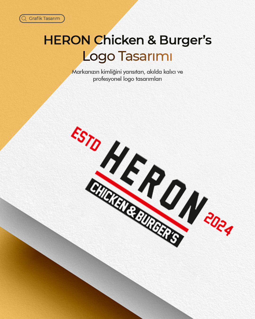 Heron Chicken Burger için Logo tasarımı
